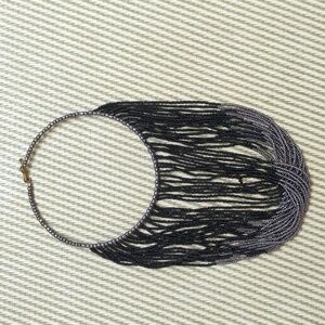 Beaded fringe choker